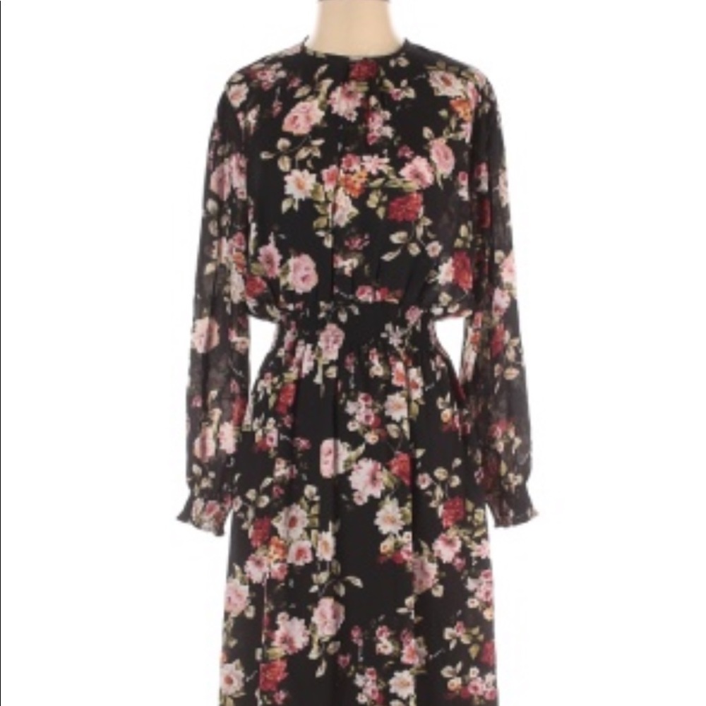 NWT K by Kersh Floral Midi Dress - L